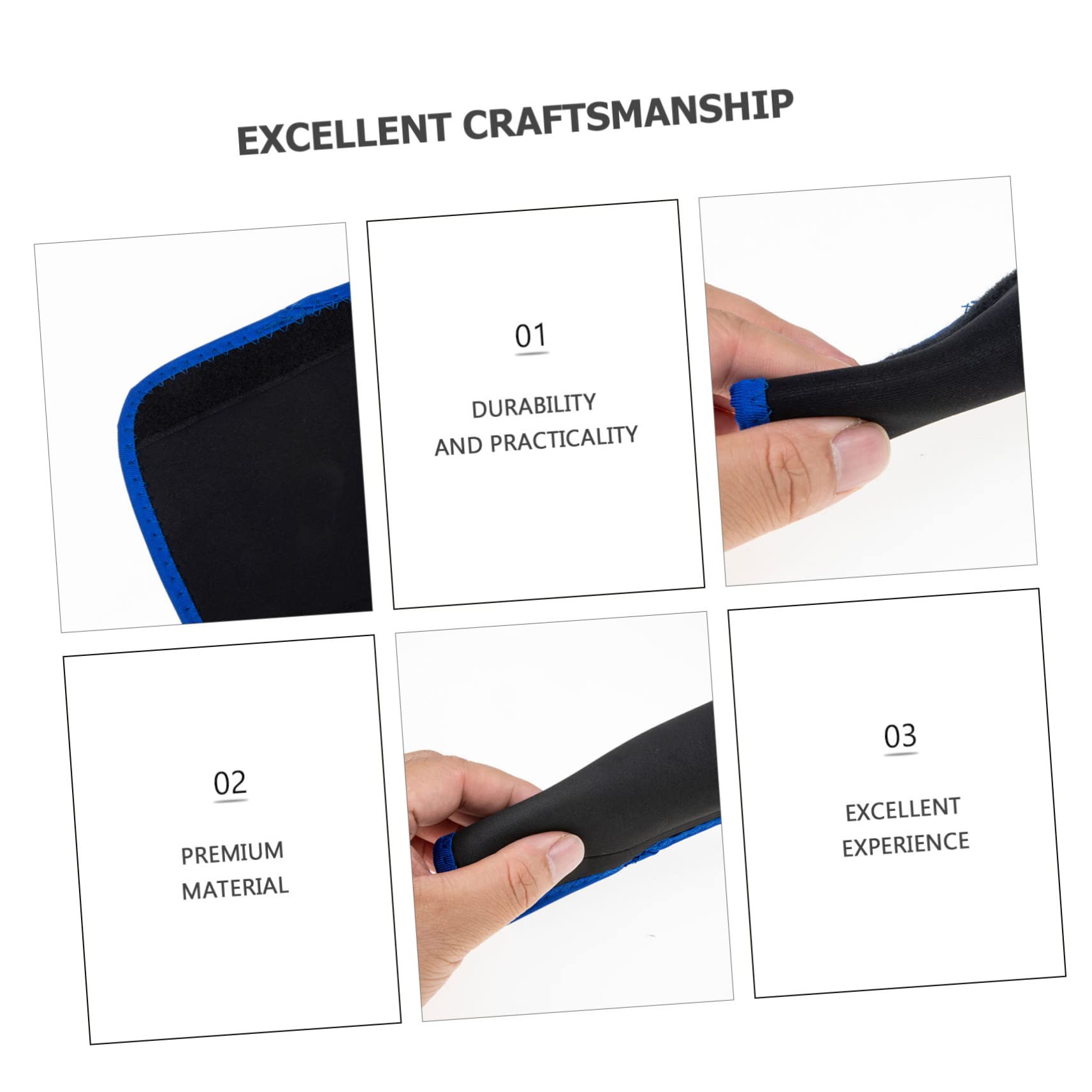 BESPORTBLE 4 Pcs Bilanciere Grip Pad Impugnature Pollice Pollice Nastro Guanti Protettivi Impugnature Per Sollevamento Pesi Polsiere Imbottite In Neoprene Guanti Allenamento Palestra