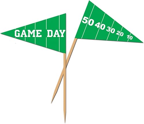 Miniatura 1 de Beistle 100 selecciones de comida de fútbol de 2.5 pulgadas para aperitivos y aperitivos, decoraciones de campo deportivo, suministros de fiesta