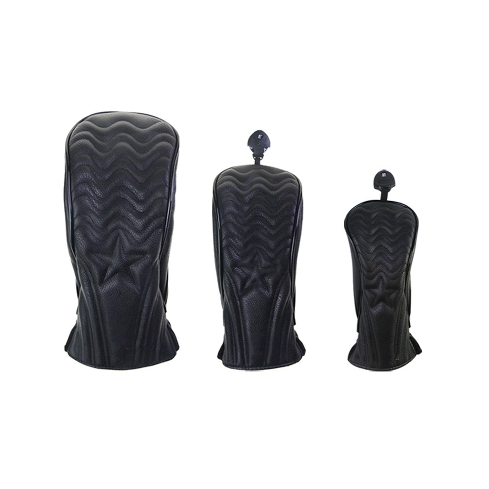 Funda universal para cabeza de golf de madera con estrella impermeable, ligera, portátil, para jugadores de viaje, de instalación rápida, textura de estrella, cubierta de cabeza de golf, de