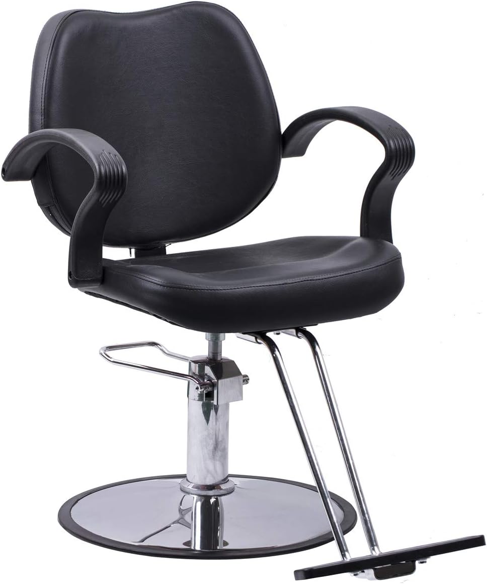 New Vintage Black Professional Hair Cutting Barber Salon Chair Swivel Hydraulic Pump Styling Barbering Chair 2022 Upgraded Salon Beauty Equipment