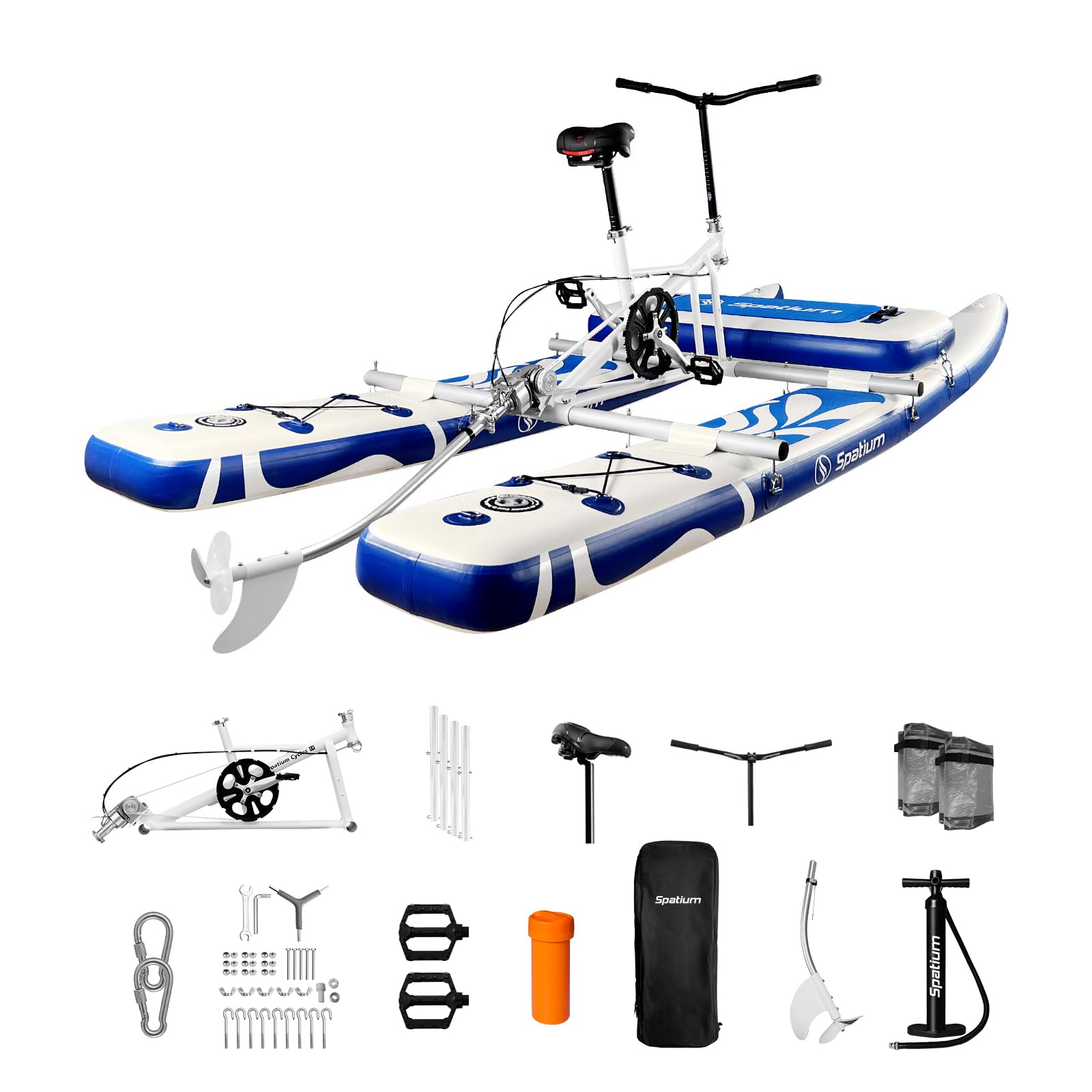 OTELETE Spatium SUP Water Bike assembled on water