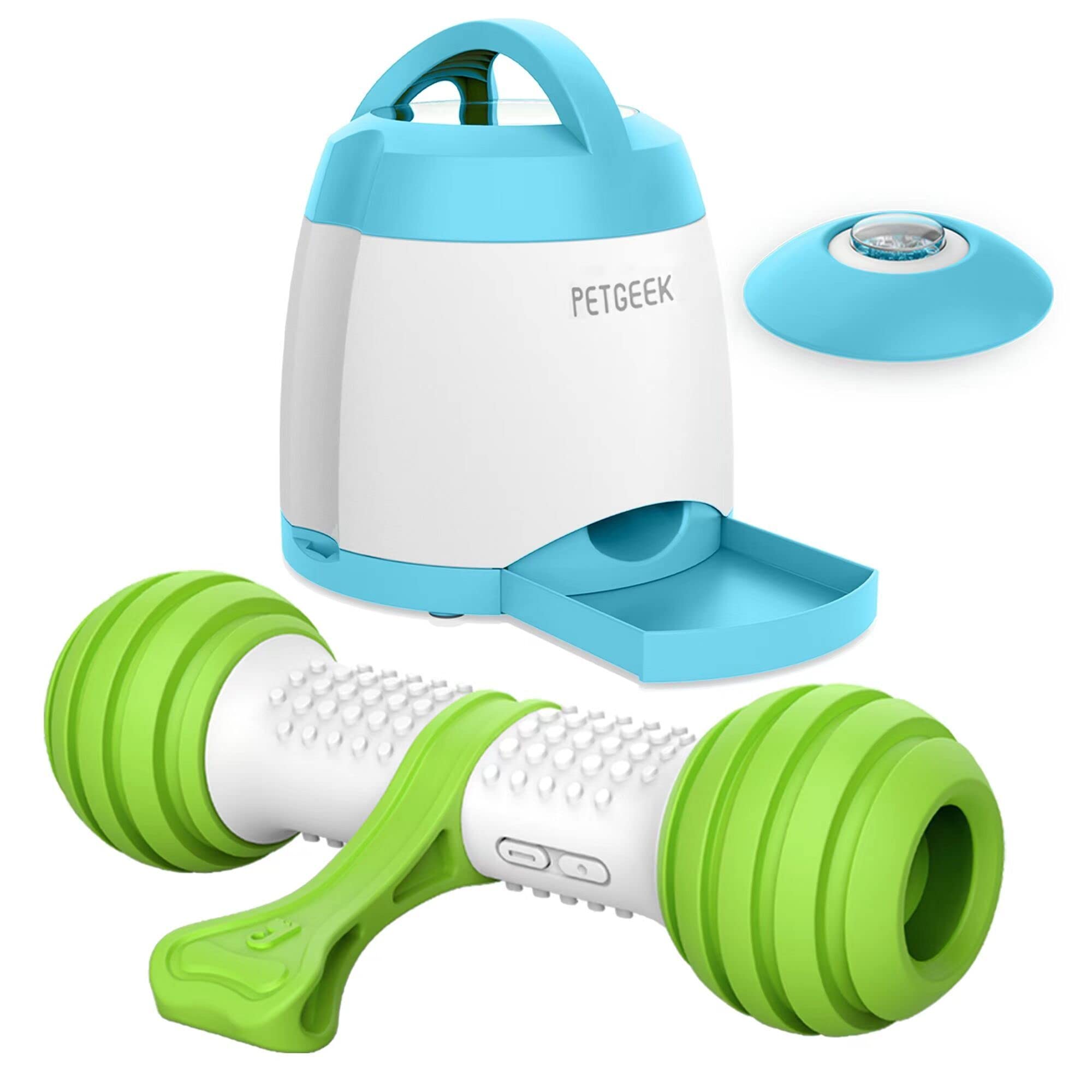 PETGEEK Training Dog Treat Dispenser Automatic Interactive Dog Toy Dog Toys Self Play for Entertainment Memory Training Toy
