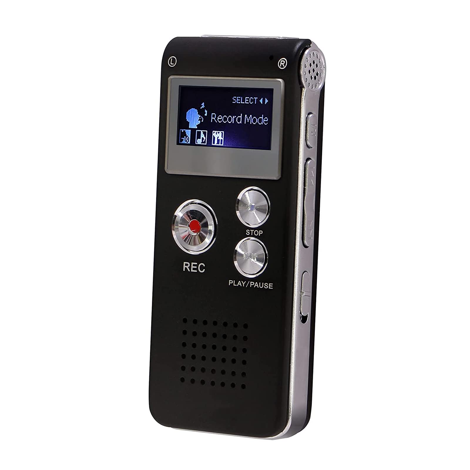 Cyfrowe dyktafony do wykładów konferencyjnych z odtwarzaczem MP3 / powtarzaniem A-B/słuchawkami z mikrofonem/mini przenośnym odtwarzaczem audio,Black,32GB