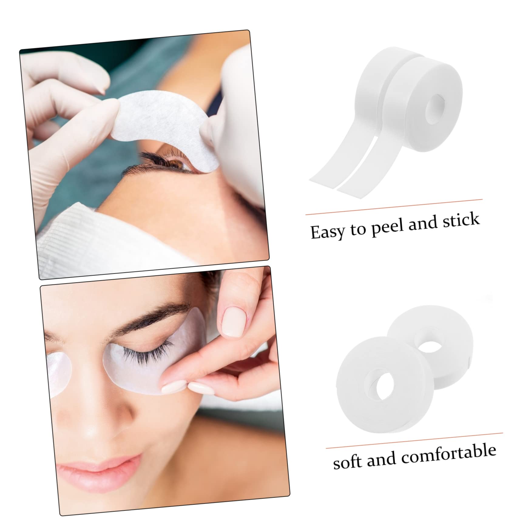 Beatifufu Lash Eye Pads Eyelash Tape 4 Rolls Comfortable Adhesive for Lash Extension Application