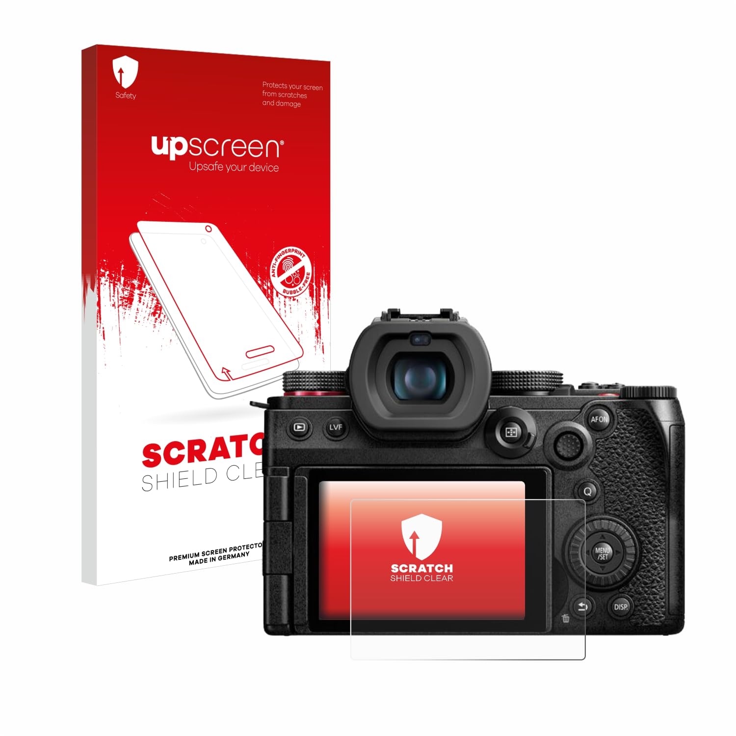 upscreen Scratch Shield Screen Protector compatible with Panasonic Lumix DC-G9 II - HD-Clear, Anti-Fingerprint