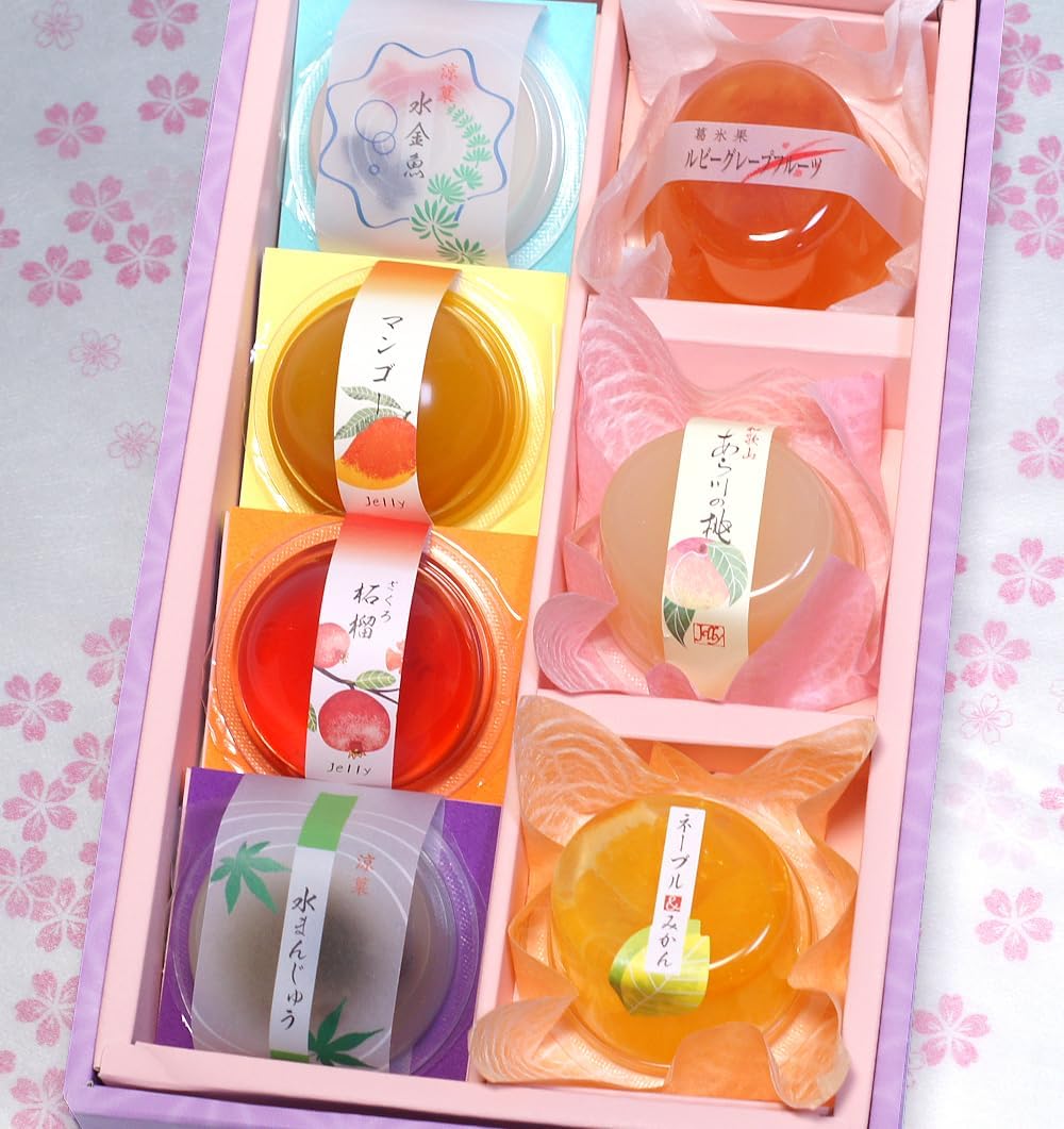 Mayca Moon Assorted Japanese sweets WAGASHI Gift Box Yokan Jelly Special Dessert Sakura's wrapping