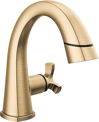 Miniatura 10 de Delta Faucet Stryke - Grifo de baño extraíble, grifo de baño de bronce aceitado de un solo orificio con rociador extraíble, grifo de lavabo de baño,