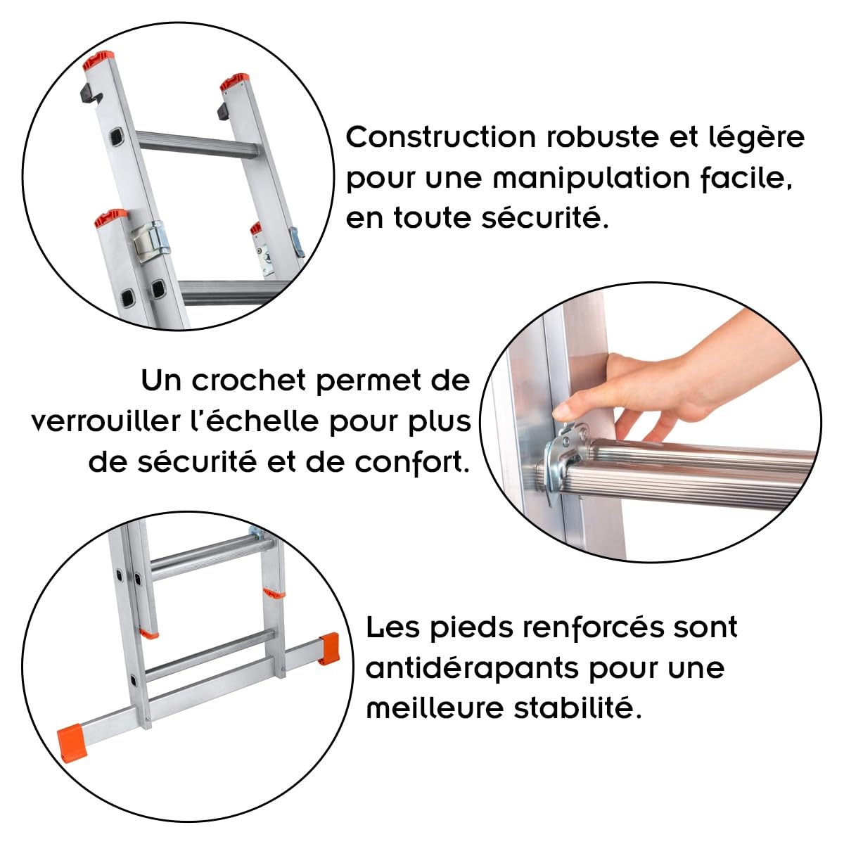 Xtra Echelle Transformable en Aluminium 2 Plans 13 marches