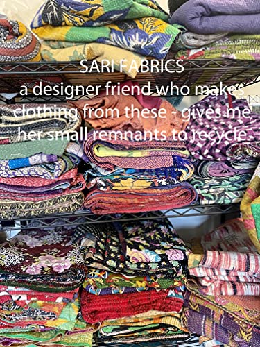 Women's Handmade Recycled Cross Body Cell Phone bag - Kantha Quilted Cotton Sari Fabrics - LRW DESIGNS 5