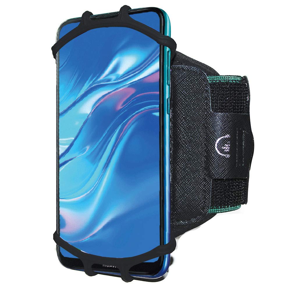 Universal 360° Rotatable Cell Phone Arm Holder Sports Running Armband Wristband for LG G8 G7 ThinQ Stylo 5 4 Aristo 3 2/ iPhone XR X 11 Pro Max 8 7 Plus/Galaxy S10 S9 Plus S8 Active Note 9 J7 Black