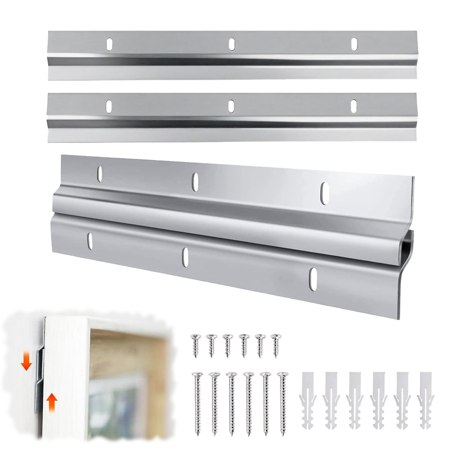 Z-Hanger Picture Hanging System - Z Bar Brackets for Mirror/Wall Frames | French Cleat Hangers | Z Bracket Aluminum Hangers for Headbed, Cabinet & Art | 2 Pairs (30cm)