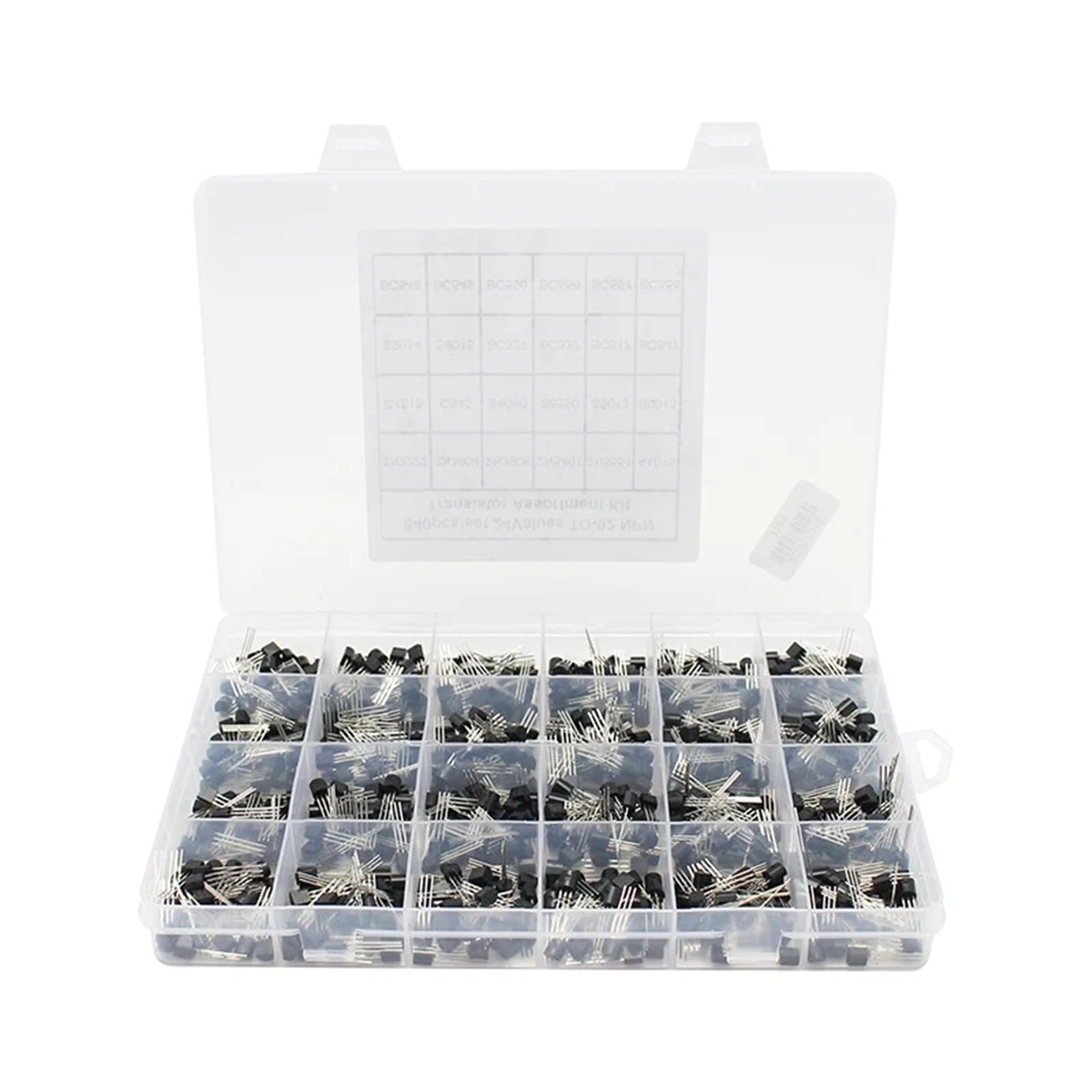 200-900 unids/caja TO-92 conjunto surtido de transistores BC547 BC327 BC337 2N2222 3904 3906 C945 PNP/NPN transistores electrónica DIY Kit(24Values-840pcs)