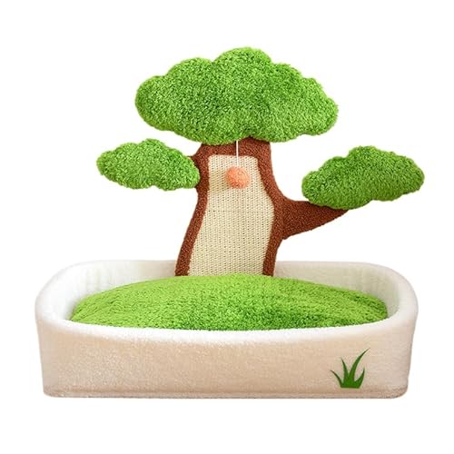 Momgla猫小屋 パイン材の猫用爪とぎボード、オールインワン、猫用爪とぎ オールインワンで耐摩耗性があり、取り外し可能で洗える犬小屋。冬でも猫を暖かく保ちます 四季通用、耐摩耗性、取り外し可能、洗える、犬小屋、冬用、暖かい猫用ベッド、ペット用品 キャット