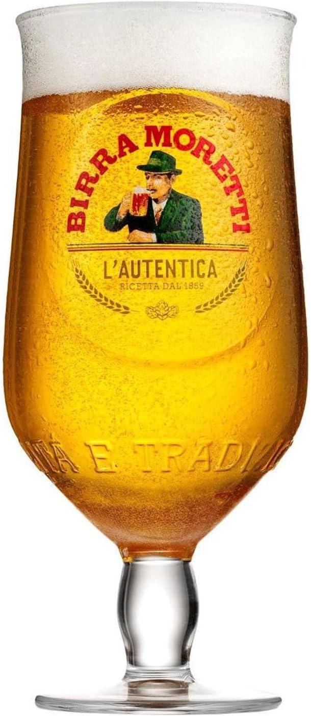Birra Moretti 6 X Pint Glasses