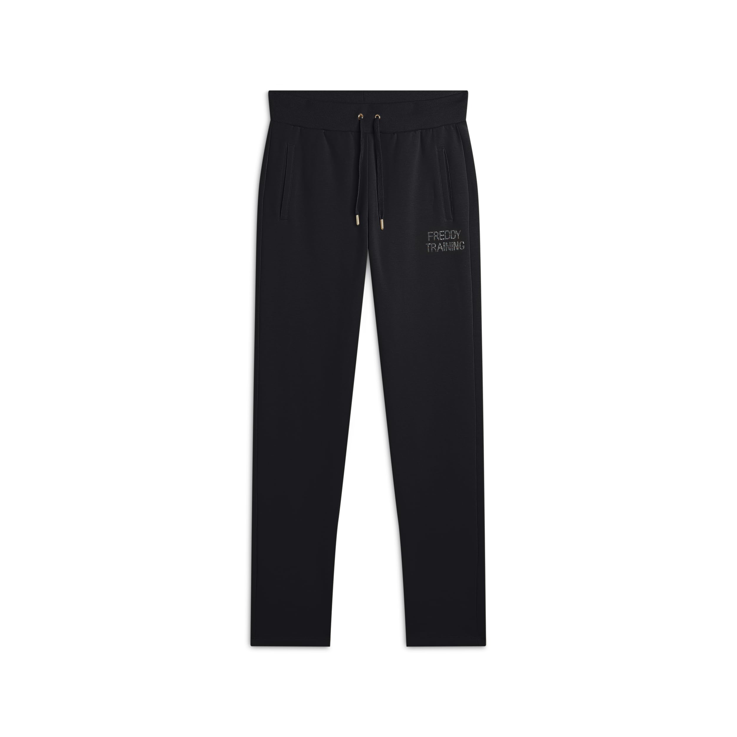FREDDY - Pantalone Donna In Felpa Con Vita In Costina E Fondo Dritto,