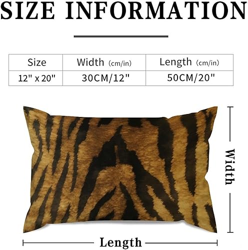 Miniatura 6 de Fundas de almohada amarillas con diseño de rayas de tigre, funda de almohada asiática, funda de cojín de tigre, 12 x 20 pulgadas, funda de almohada