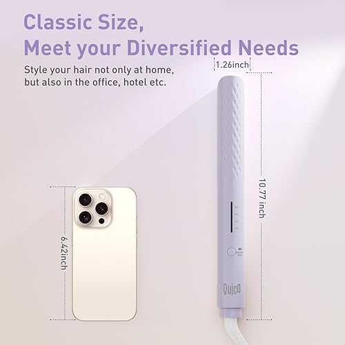 Miniatura 6 de Quico Plancha para el cabello, alisadora de cabello de viaje global de 110-240 V para mujeres, calentamiento rápido en 15 segundos, plancha plana