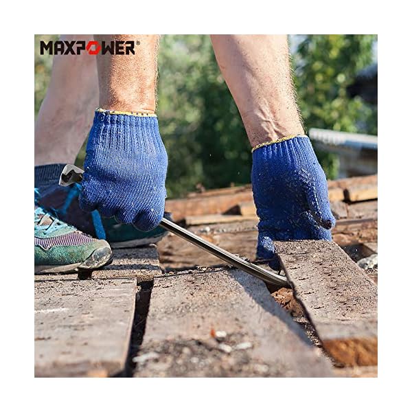 MAXPOWER Brecheisen Set 2-teilig, Nageleisen Nagelschlitze Stemmeisen Brechstange Meißelschaber Brecheisen aus Geschmiedeten Karbonstahl (210mm und 300mm) – Bild 6