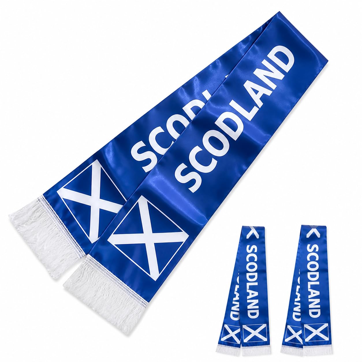 YESAH 2 Pack Scotland Football Fan Scarf for World Cup 2026,14x135cm,Polyester,Support Scarves for Soccer Games,Football Fans Souvenir Scarf for Sports Events,Team Cheering Supplies
