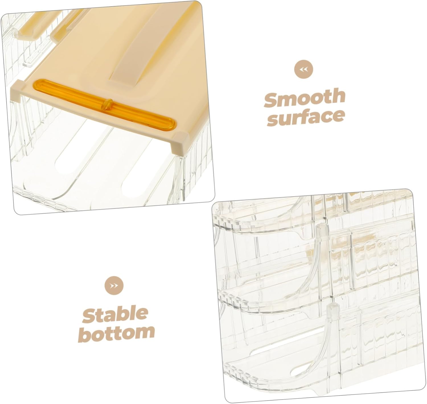 ABOOFAN Convenient Rolling Holder Stackable Refrigerator Dispenser Capacity for Kitchen Storage Easy to Clean and Install