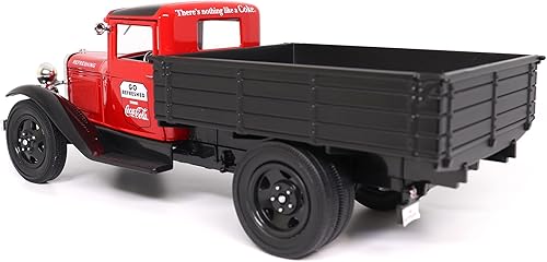 Miniatura 6 de 1931 Ford Model AA Pickup Truck Rojo y Negro Go Refreshed - Bebe Coca-Cola 1/24 Modelo de Coche Fundido a Presión por Motor City Classics