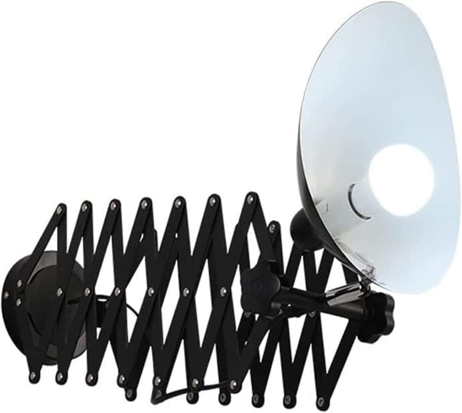 HYJAUSXB Wall Lamp Light Black Scissor Industrial Metal Extendable V-intage Adjustable Lamp/Light Flexible Accordion Arm Reading Washer E27 Lighting, Pendant