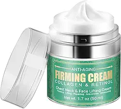 MUOCOBU Creme Antienvelhecimento Para Firmar O Pescoço - Creme Hidratante Facial Com Retinol, Creme Antirrugas Para O Pescoço, Creme De Colágeno Para O Pescoço, Creme Para Lifting Do Peito, Pescoço