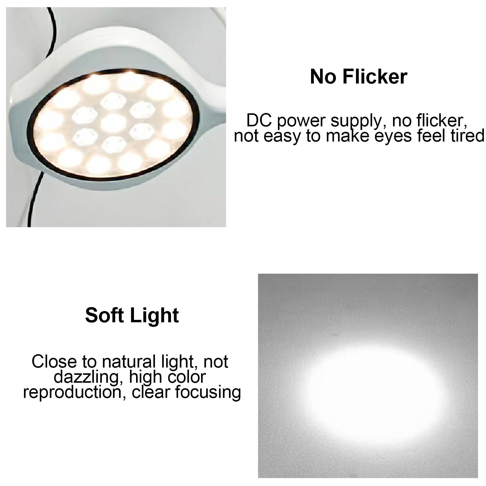 Lampada da Parete a LED per Visita Medica Chirurgica, LED Dentali Lampada, Chirurgica Lampada, 110~220 V, Luminosità Regolabile, per Chirurgia Dentale Otorinolaringoiatrica Veterinaria PET Tatuaggio