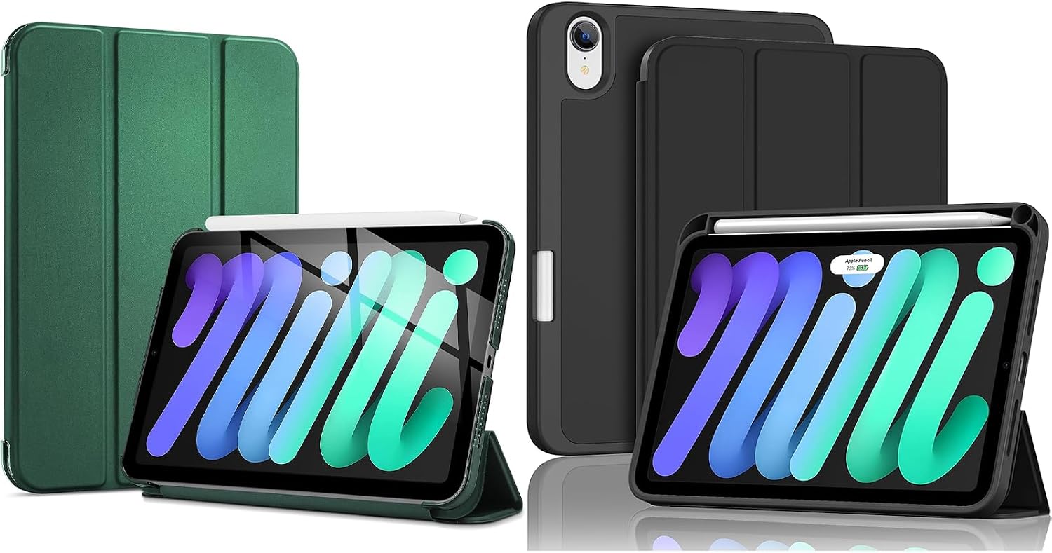 ProCase Smart Case Bundle with Protective Case for iPad mini 7th(A17 Pro) 2024 / 6th Generation 8.3" 2021