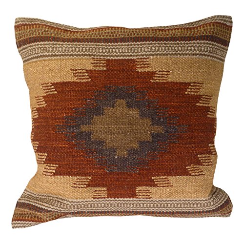 The Indian Arts Comercio justo fundas de cojín Kilim hecha a mano en 