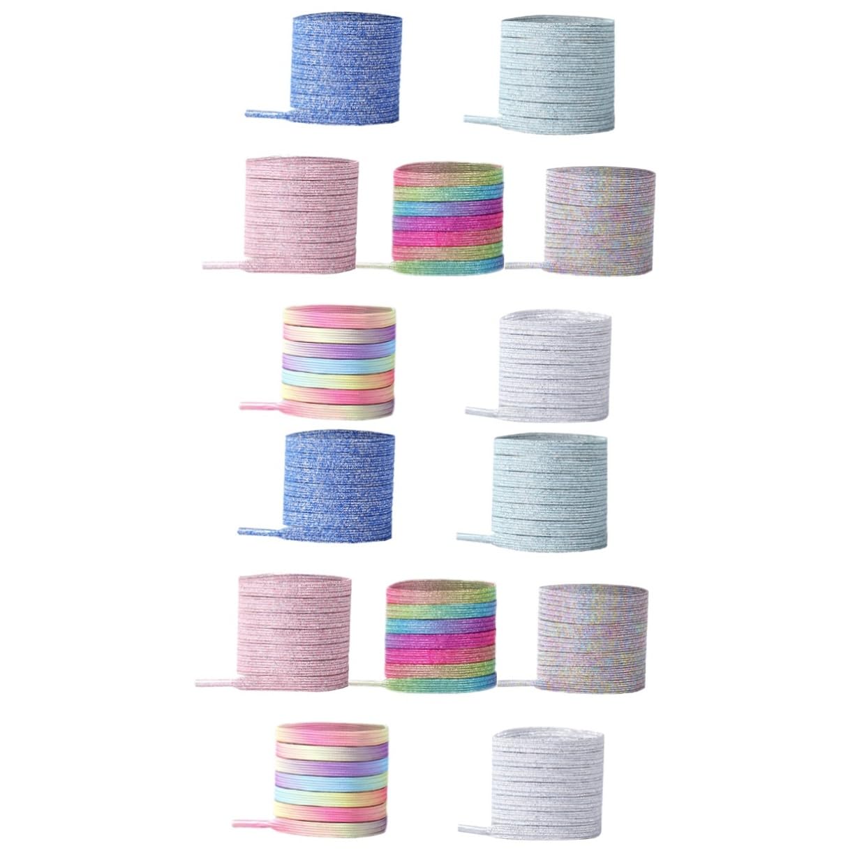 VALICLUD 14pares Cordones Elásticos Coloridos Con Hebilla Paquete Para Calzado Fácil De Usar Para Adultos y Mayores