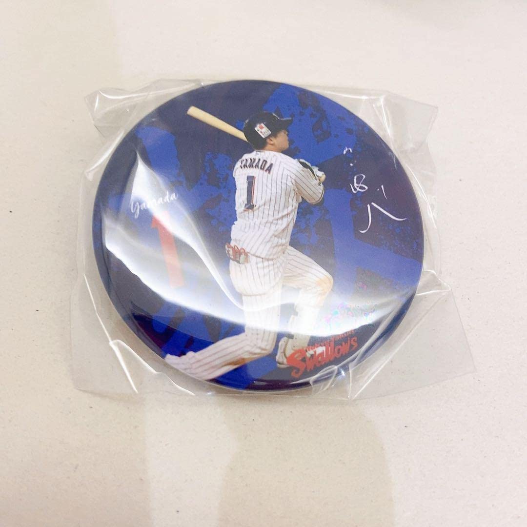 最新作，定番 ヤクルトスワローズ 山田哲人 BIG缶バッジ