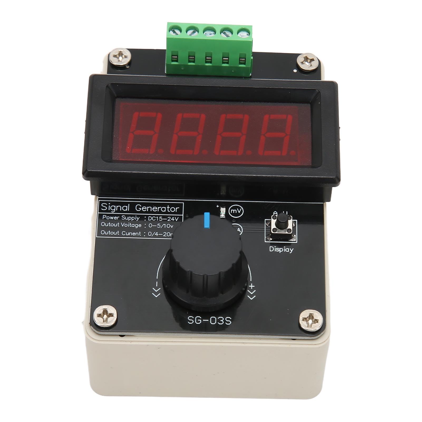 Akozon Generador de Señal de Simulador Analógico de Voltaje de Corriente de 4 a 20mA, 0 o 20mA, CC Ajustable de 10V