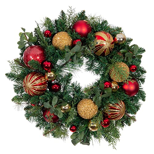 [24 Inch Artificial Christmas Wreath] - Christmas Classic Collection -