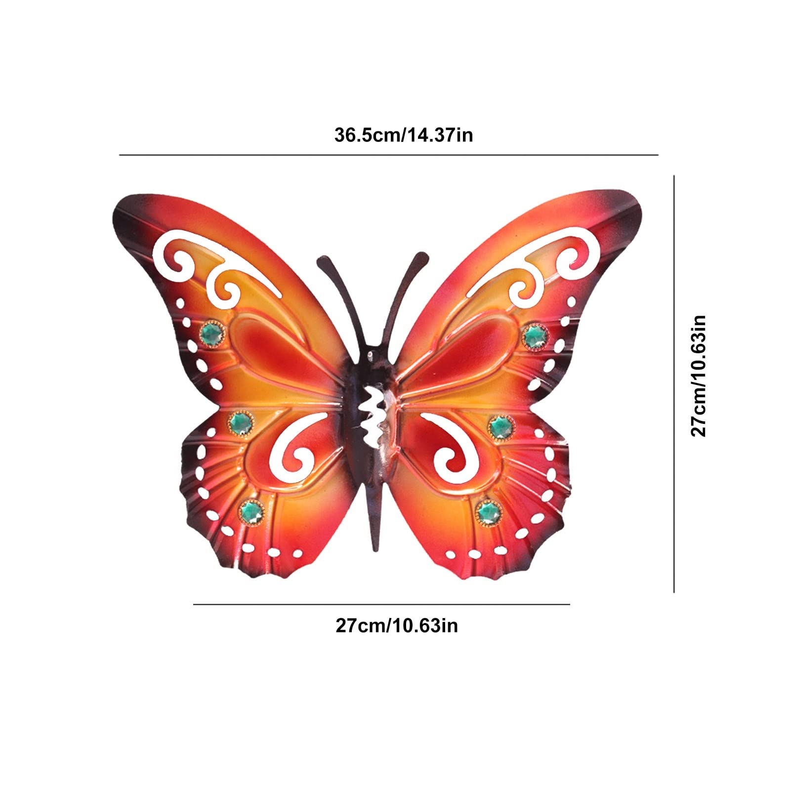 Statua ogrodowa do wnętrz ogród metalowy motyl grafika ścienna dekoracja i statua na zewnątrz dekoracja salon dekoracje ogrodowe do dekoracji trawnika na zewnątrz (kolor: B)