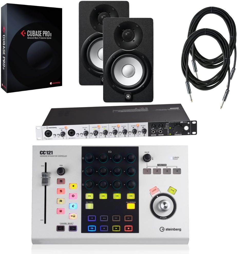 Cubase Pro 8 Retail full studio bundle + Steinberg CC121 Advanced Integration Controller + Steinberg UR824 Audio Interface + Yamaha HS5 monitors and Cables