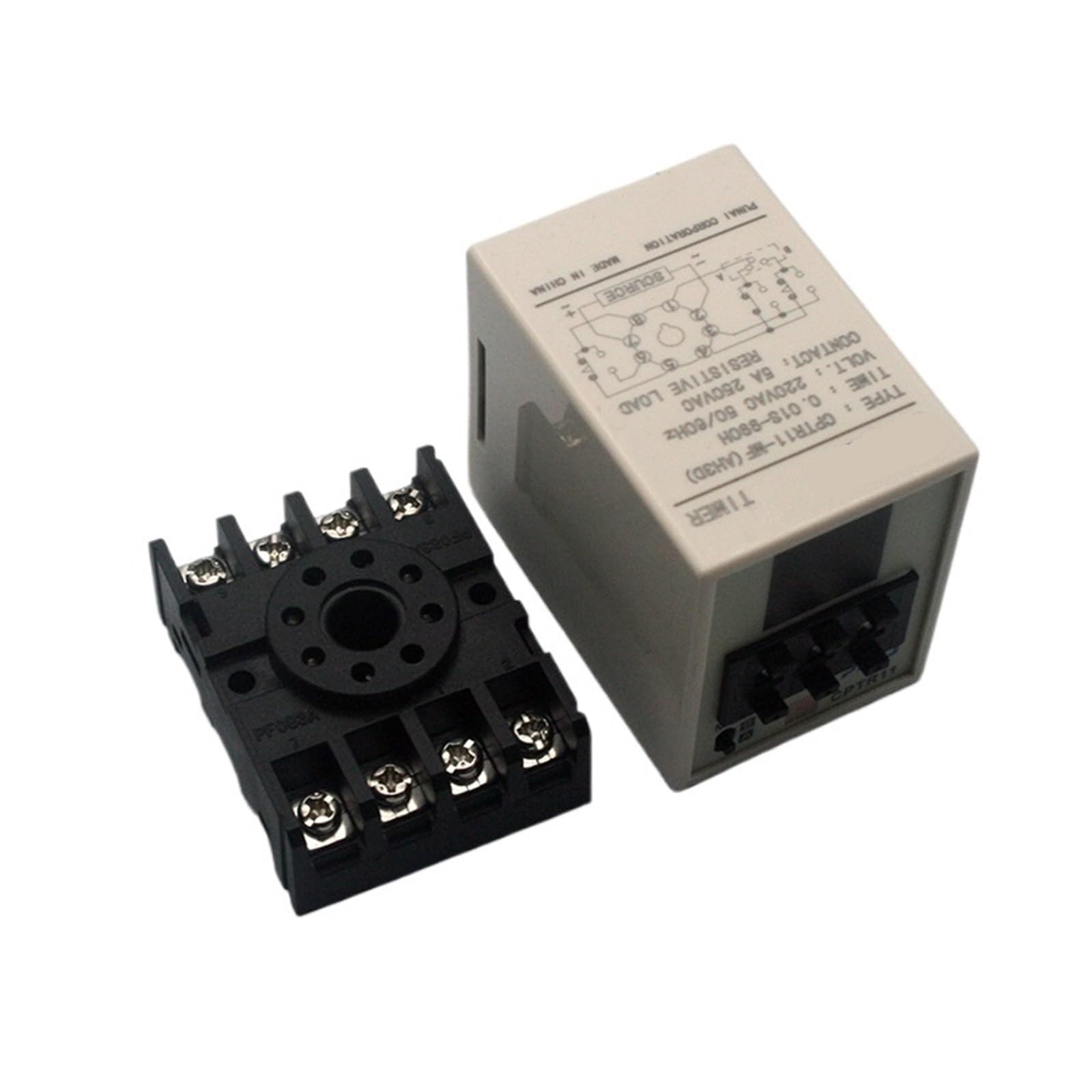 12V 24 V 220V AC/DC universal ah3d función de relé de tiempo temporizador relé rango de configuración de tiempo 0,01 s-990h retardo de cierre(DC24V)