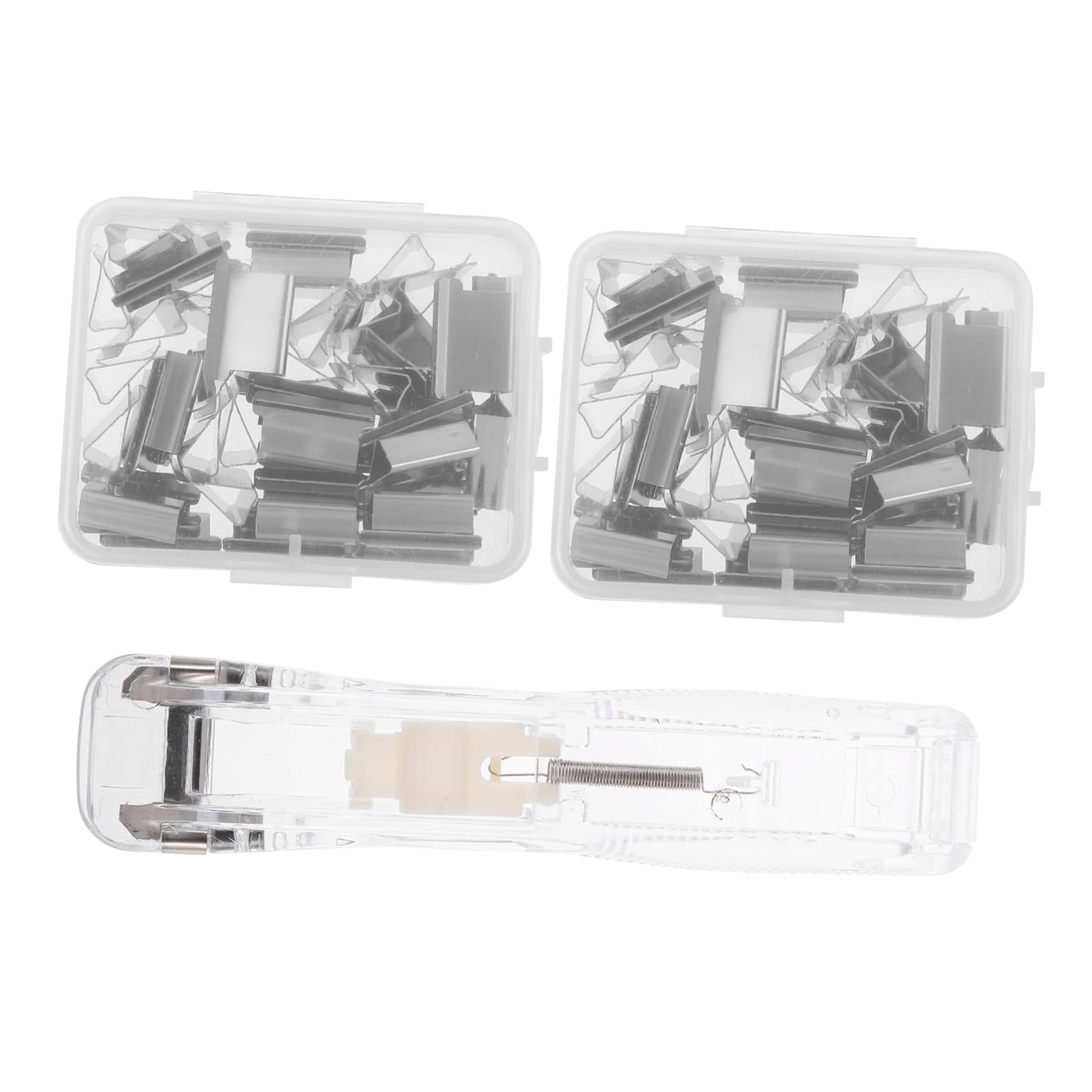 DOITOOL 4 Set Spillatrice Ufficio Rilegatura Graffette Kit Raccoglitore per Documenti Facile Usare e Portatile per Casa Scuola e Ufficio