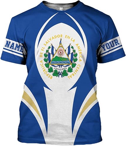 Miniatura 3 de Camiseta personalizada de El Salvador con bandera de El Salvador para hombres, mujeres, orgullo salvadoreño, camiseta de El Salvadoreña