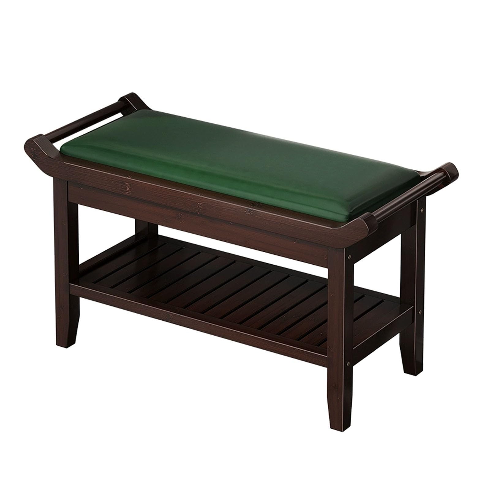 LHX Shoe-Changing Stool at Home Shoe Cabinet for Sitting at The Door Seat and Stool Integrated with Soft Package Shoe-Changing Stool with Armrests 60 * 29 * 45cm/80 * 29 * 45cm(Green,60 * 29 * 45cm)