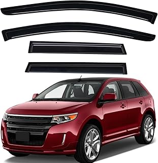 Lightronic WV94141 Outside-Mount Side Window Visor Deflector Rain Guard, Dark Smoke Shatterproof, 4-Pieces Set for 2007-2014 Ford Edge & 2007-2015 Lincoln MKX