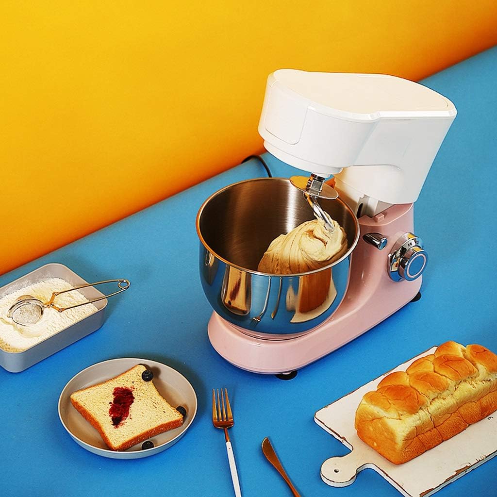 Egg Beater Mixer Electric Mixer for Everyday Use 6 Speed Stand Mixer with 4.8L Stainless Steel Mixing Bowl Dough Hooks and Mixer Beaters for Dressings Frosting Meringues and More Whisk