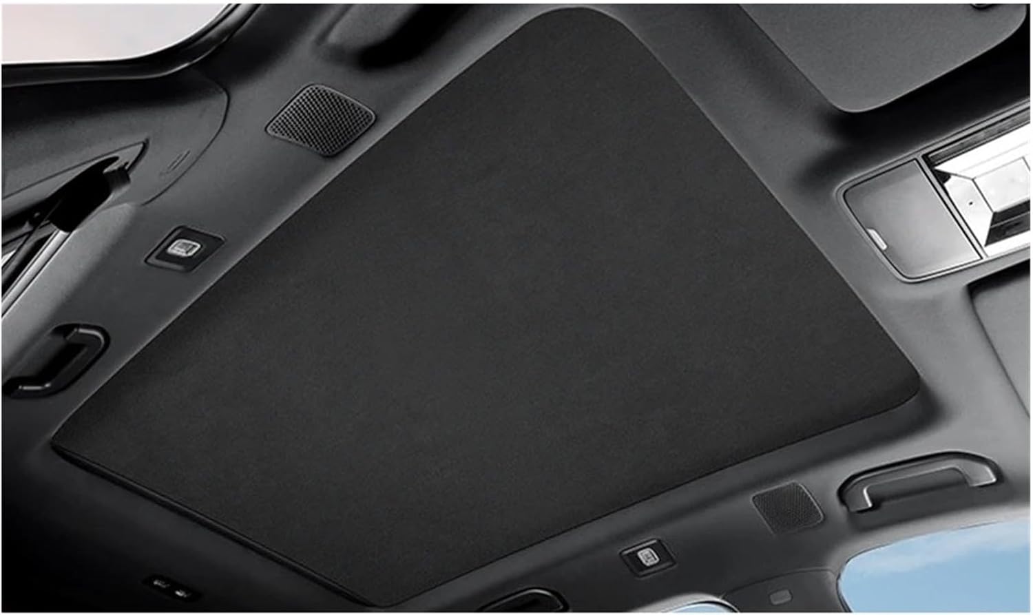 Compatible for BYD Sealion 7 2024 2025 Car Electrostatic Adsorption Sunroof Sunshade Canopy Sunshade Car Interior Accessories(with Radar Black)