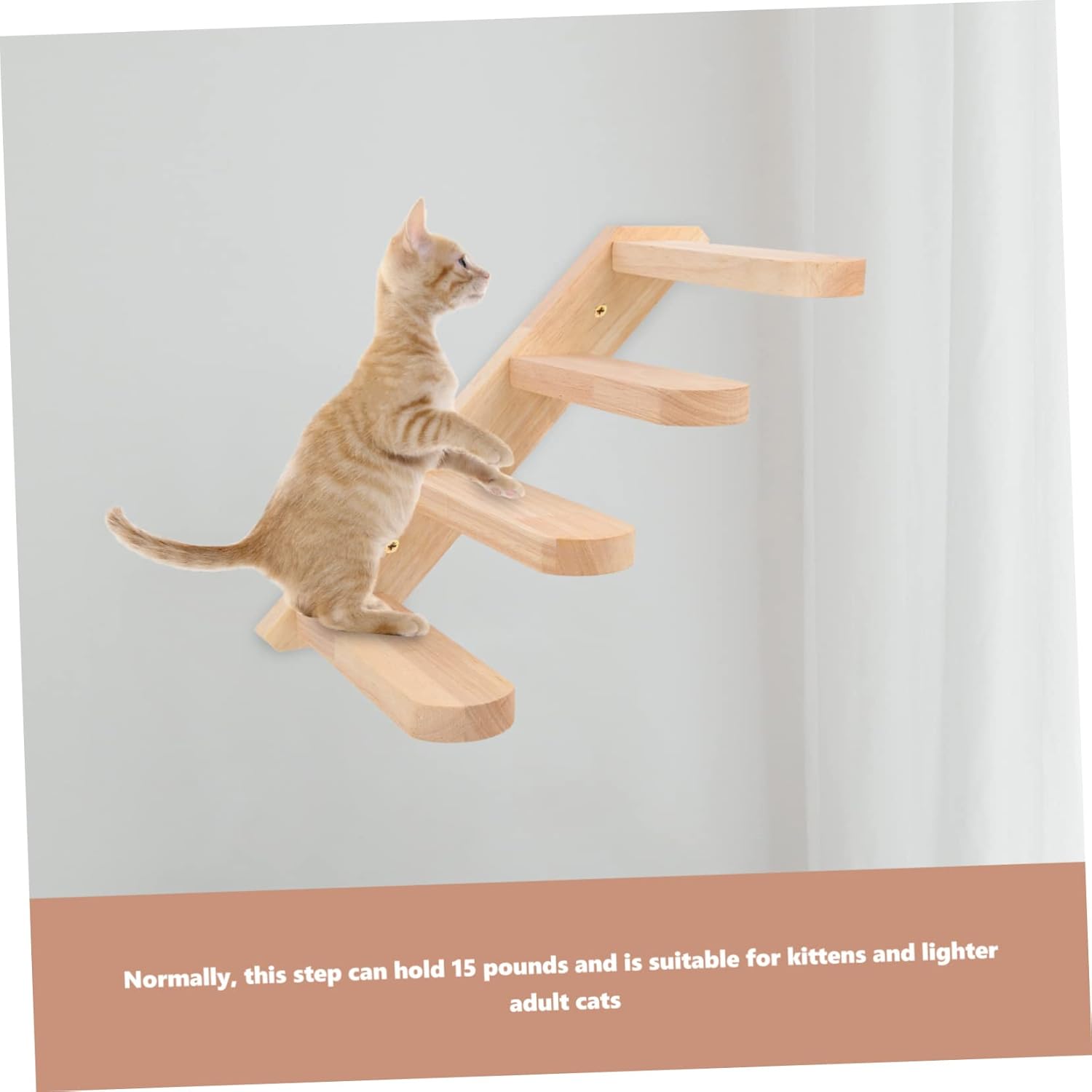 Wooden Cat Wall Steps Solid Wood Indoor Climbing Platform for Cats and Kittens Wall Mounted Pet Supply Shelf for Safe Territory Observation and Saving Play