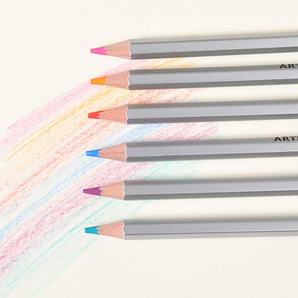 Tyenaza 72 colori matite colorate professionali, set di matite per pittura da colorare senza intoppi, per scarabocchiare, schizzi, disegni, materiali artistici