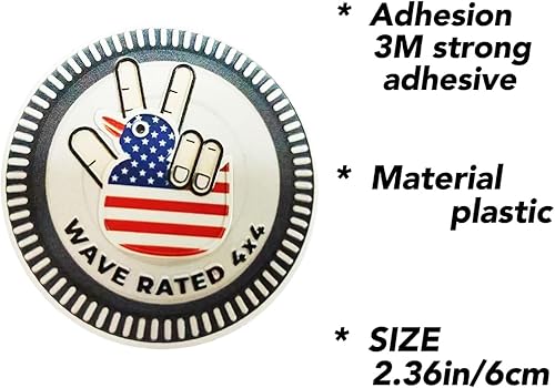 Miniatura 4 de 4 x 4 emblemas de metal para automóvil, emblemas de metal 3D, emblemas redondos para automóvil, calcomanías compatibles con vehículos, Jeep