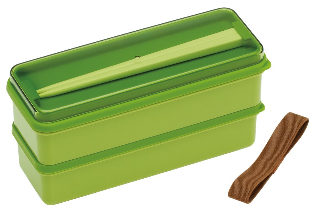 Lunch box Skater 630ml verte bento japonais hermétique à deux compartiments pour repas nomade