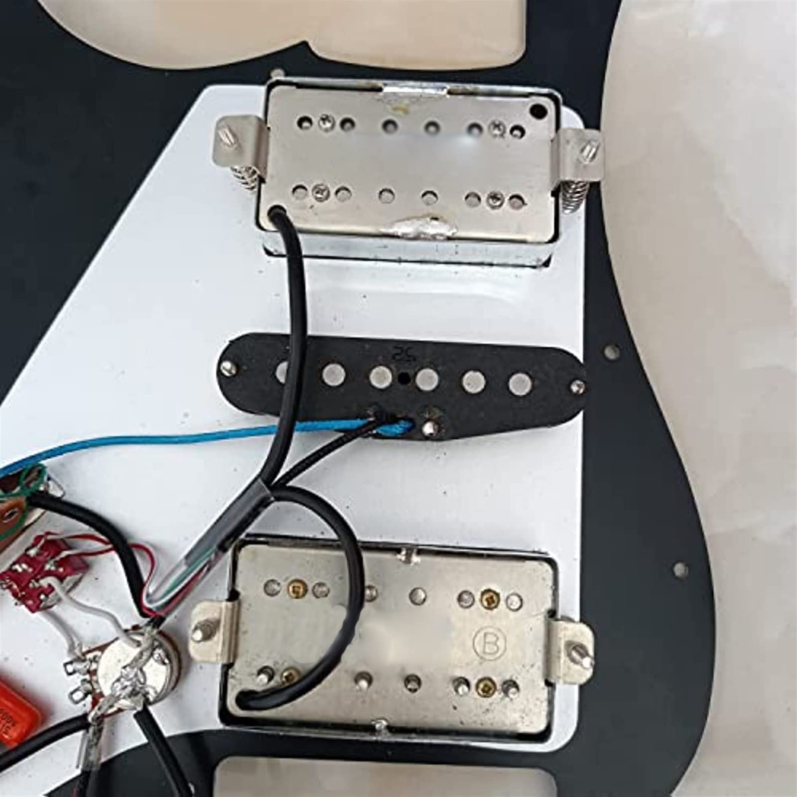 Juego De Golpeador De Guitarra Eléctrica Precableado HSH, Pastillas Humbucker Alnico V Multifunción Para For ST Guitarra Guitarra Precableado Golpeador