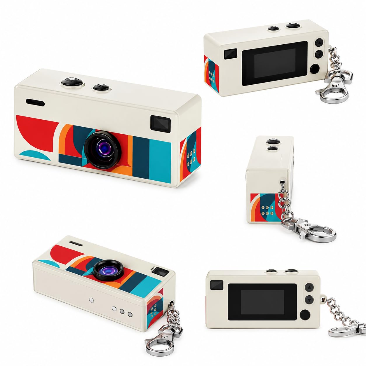 minico mini keychain digital camera, 1080p hd video recorder, mirco thumb camera, digicam,video recording,bag charm for vlog kids adult students