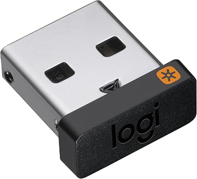Logitech USB Unifying Receiver | 2.4 GHz Wireless, USB Plug, Compatible with Logitech Unifying Devices like Mouse, Keyboard, PC / Mac / Laptop - Black